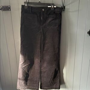 Loft Black Corduroy Wide-Leg Pants